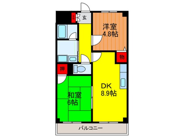 ヤマサ第６マンションの物件間取画像